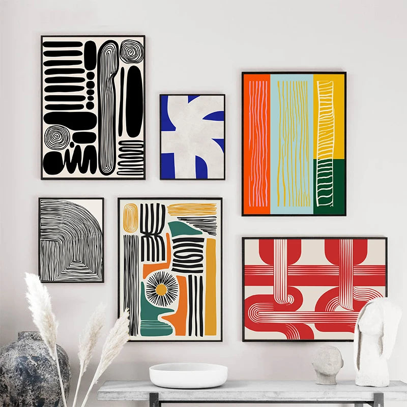 Bold Geometric Minimalist Art Canvas Prints