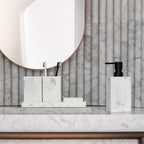4-Piece Marble Effect Bathroom Accessory Set