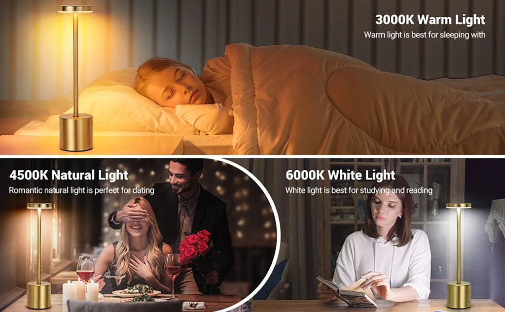 Minimalist LED Touch Rechargeable Lamp