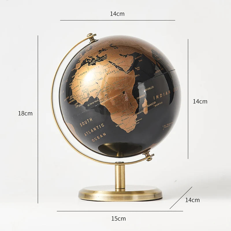 Retro Minimalist World Desk Globe