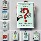 Millionaire Motivational Monopoly Canvas Prints