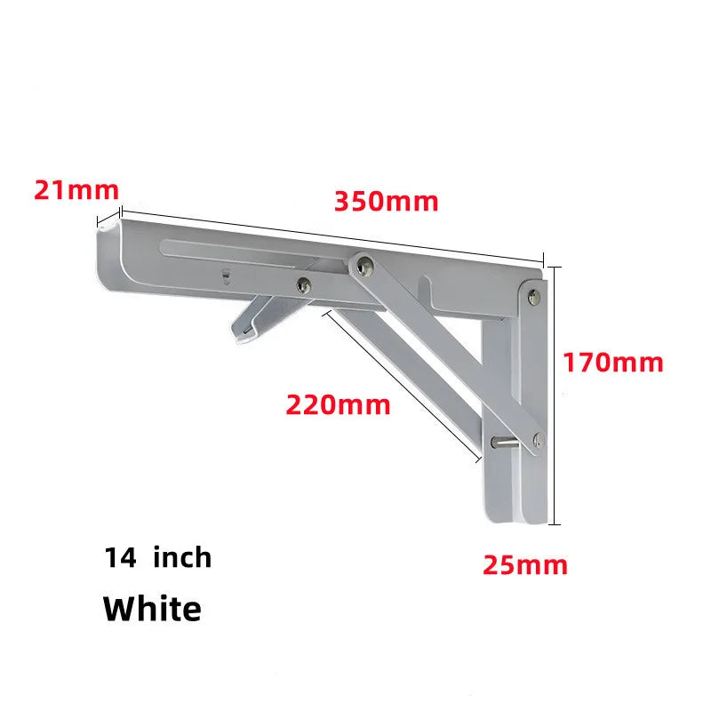 Stainless Steel Folding Shelf Brackets [2-Pcs]