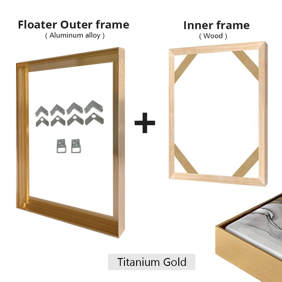 Canvas Frame DIY Kit with Metal Floating Frame