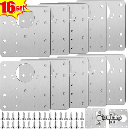 Cabinet Hinge Square Repair Plate Kit