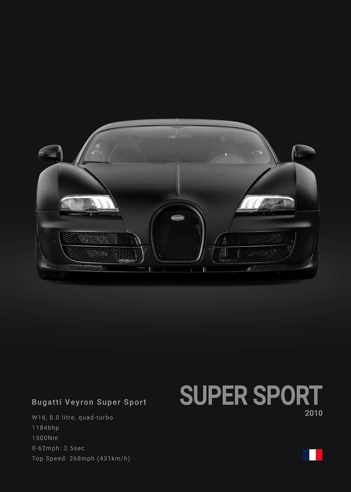 Ettore Bugatti Hypercar Minimalist Canvas Print