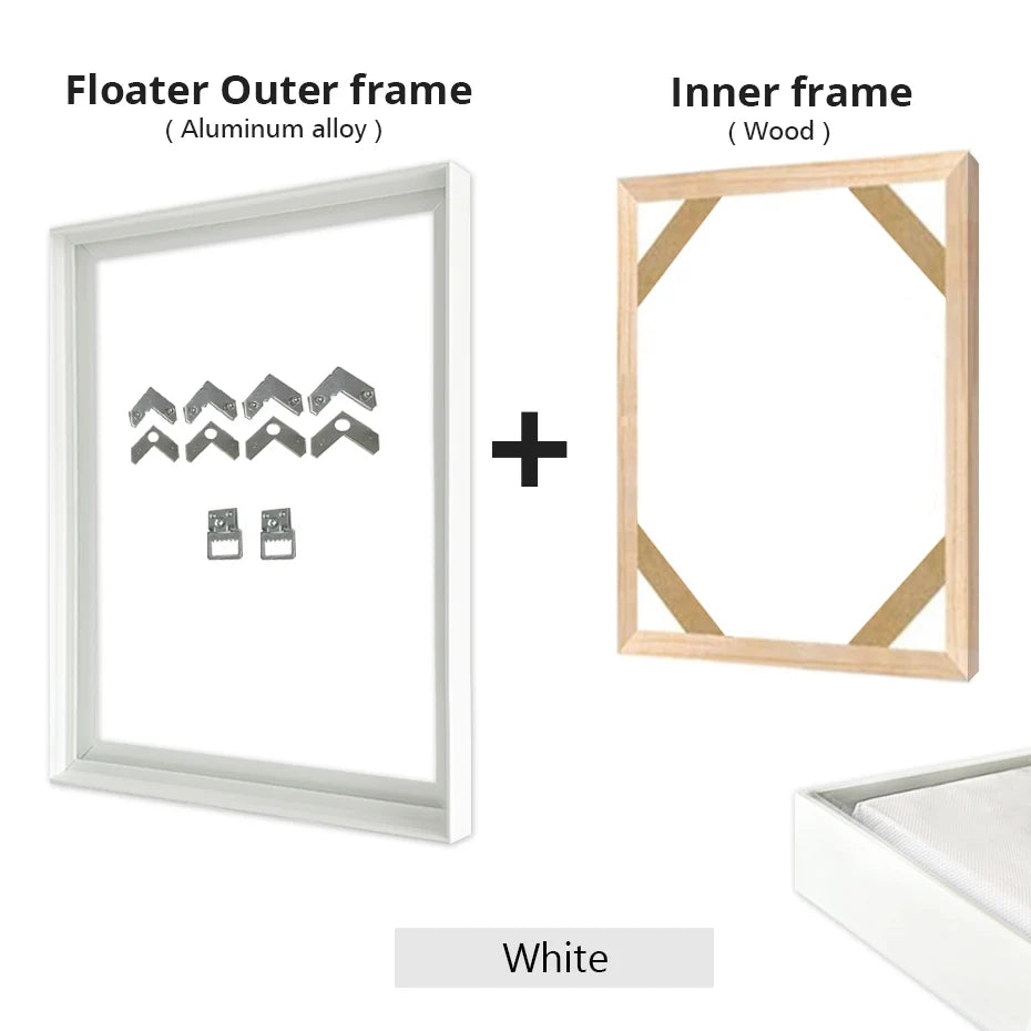Canvas Frame DIY Kit with Metal Floating Frame