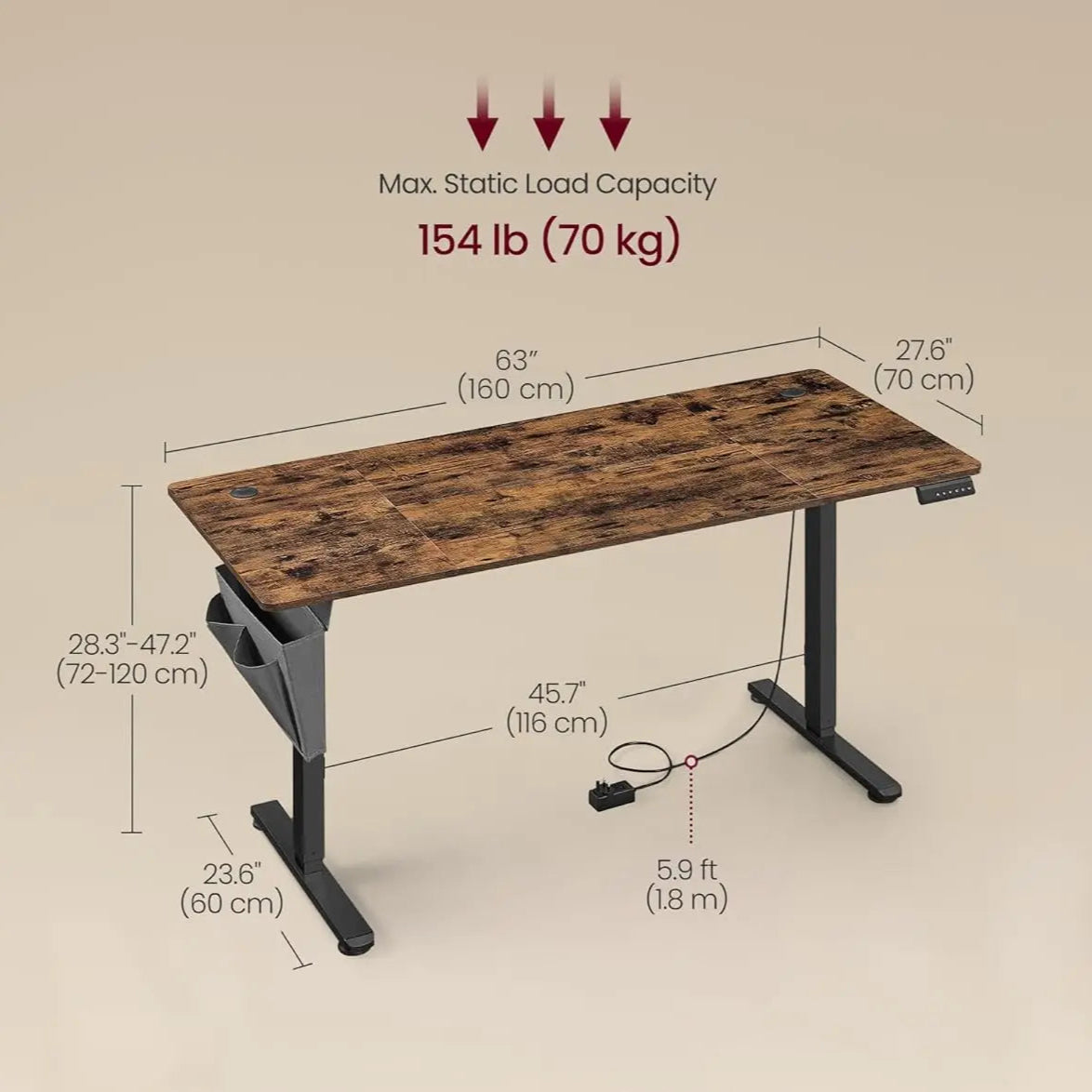 Sleek Height Adjustable Desk