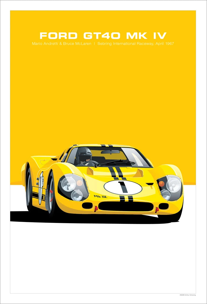 Vintage Racing Bold GT Supercars Art Canvas Prints