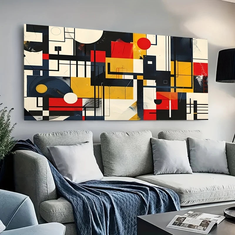 Cubism Geometric Modern Art Landscape Canvas Print
