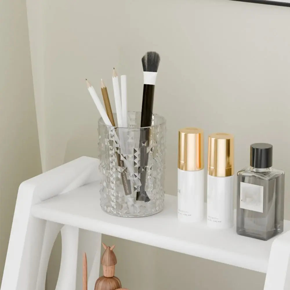 2-Piece Luxe Glass Soap Dispenser and Toothbrush Holder