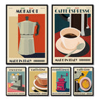 Italian Cafe Espresso Art Canvas Prints