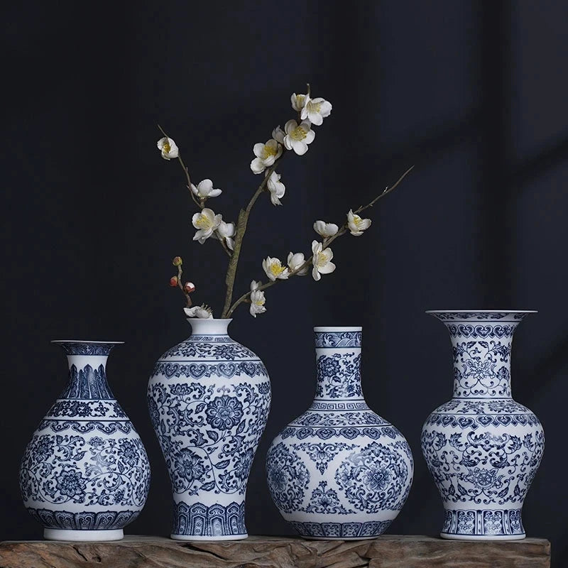Classic Ceramic Blue & White Vase