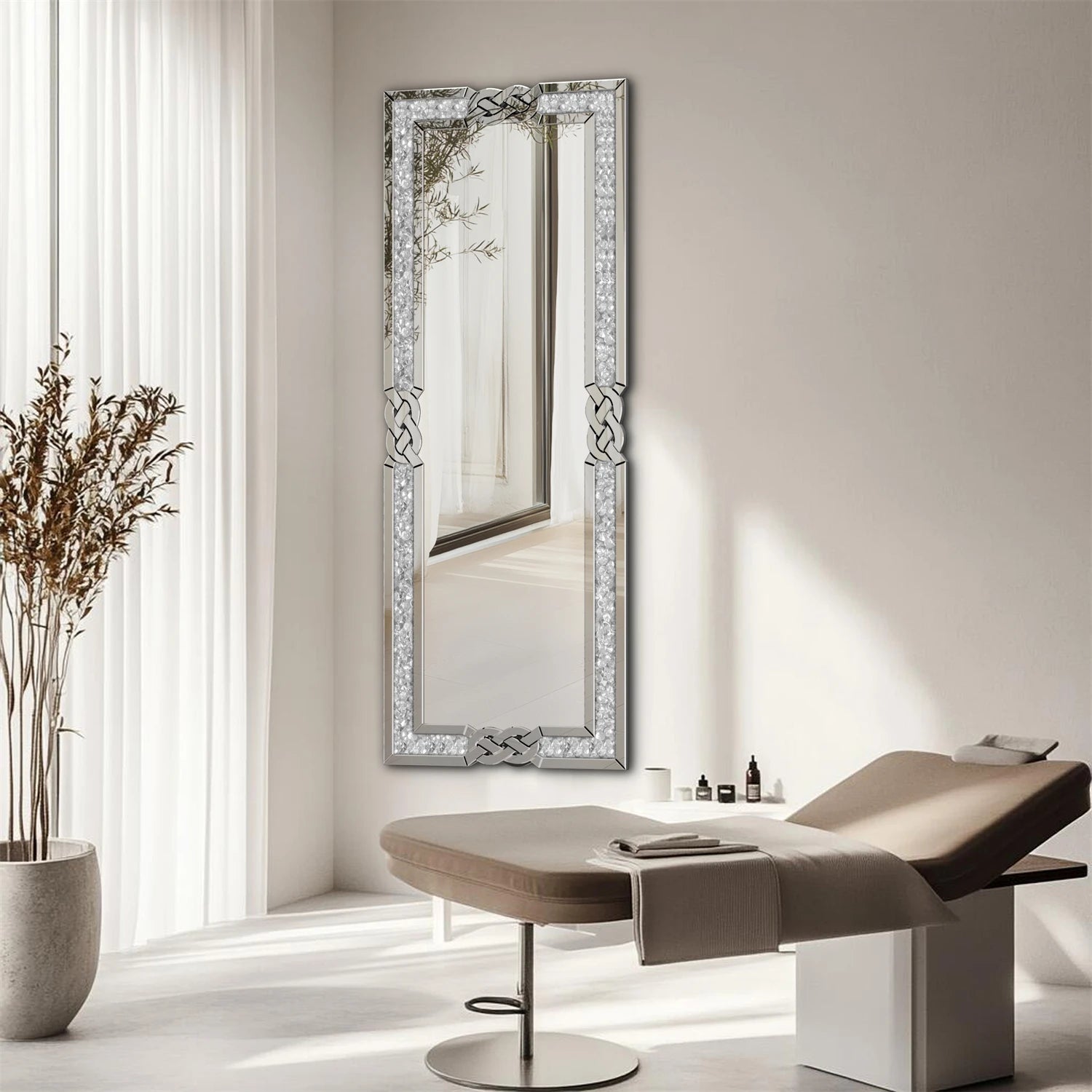 Crystal Frame Full Length Dressing Mirror