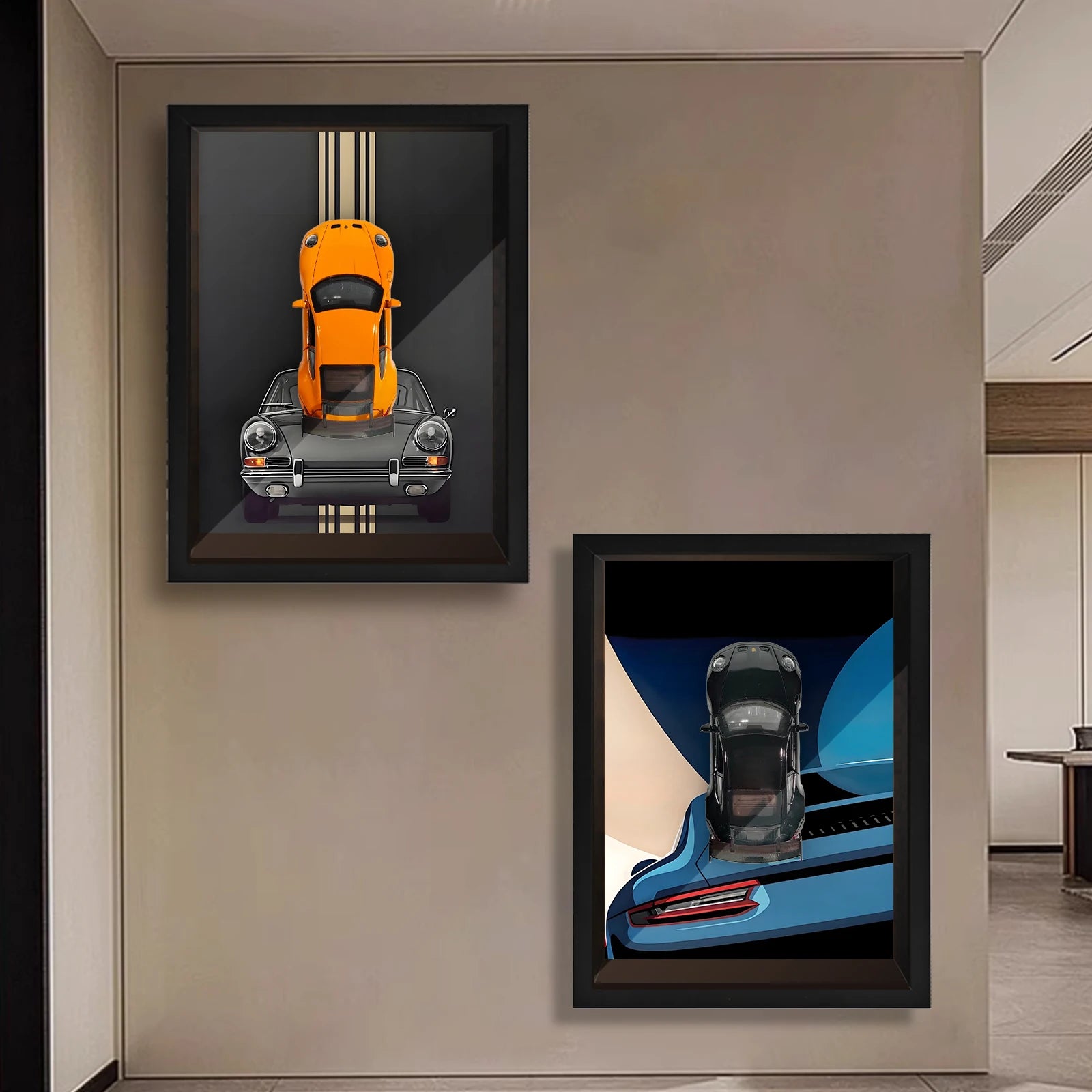 Classic Porsche 911 GT3 Scale 1:32 Framed Mini Model