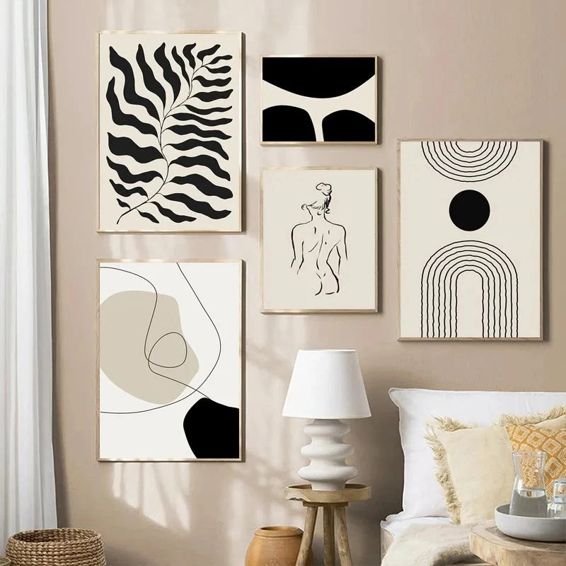 Abstract Minimalist Boho Art Canvas Prints
