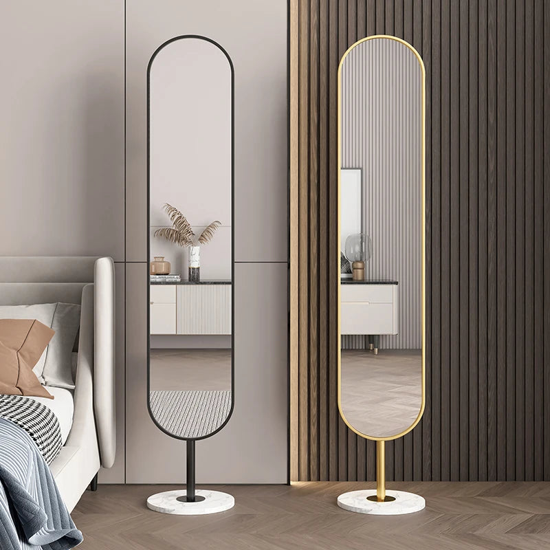 Oval Rotating Floor-Standing Mirror
