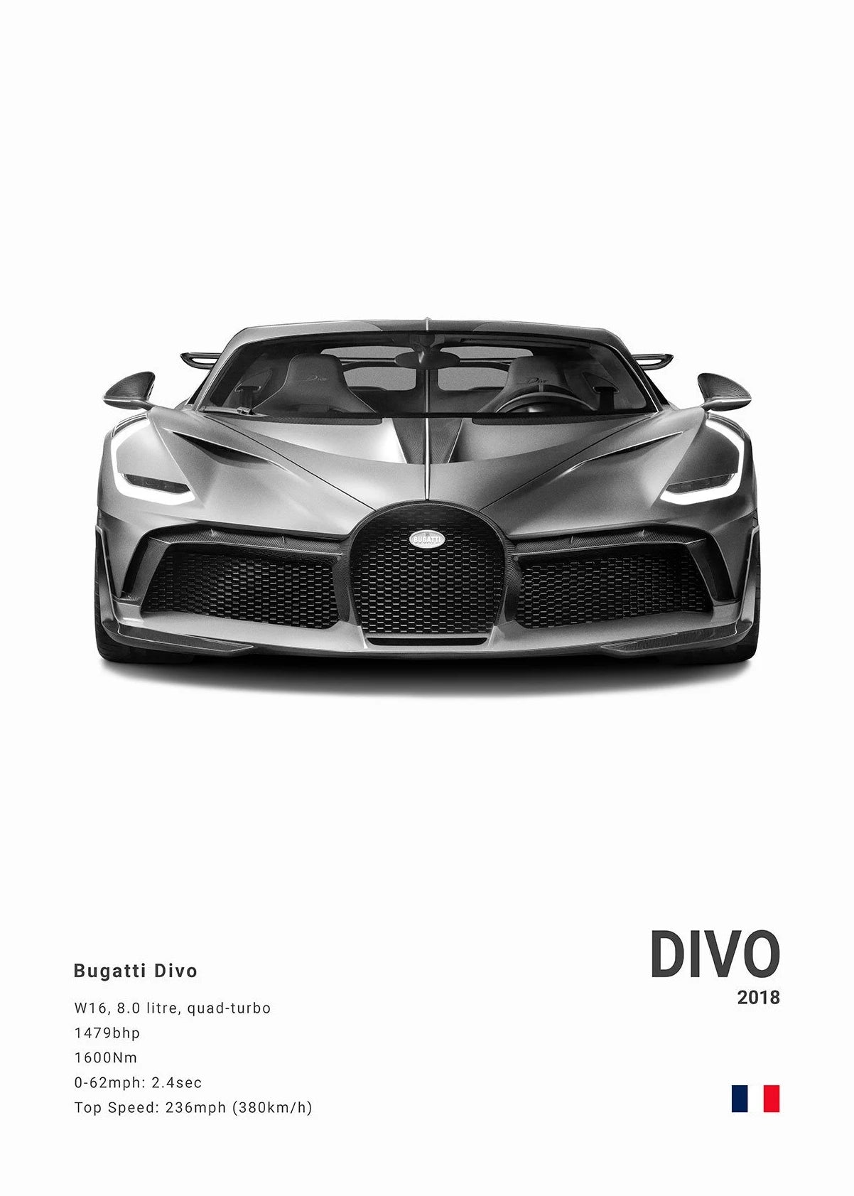 Ettore Bugatti Hypercar Minimalist Canvas Print