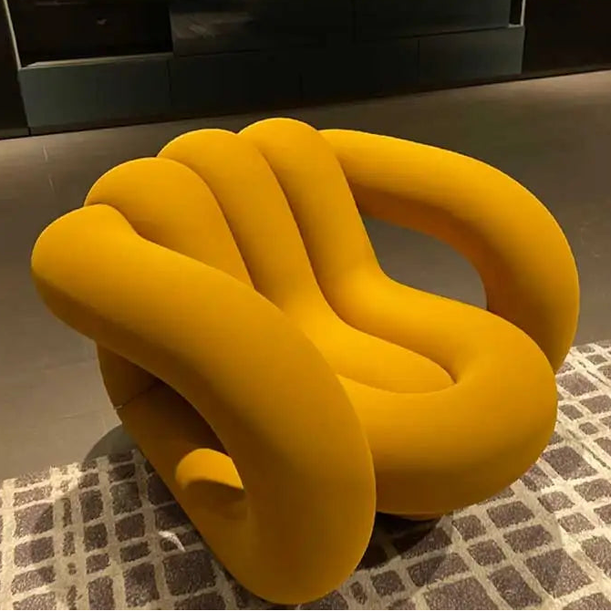 Le Virage Wooden Minimalist Accent Chair