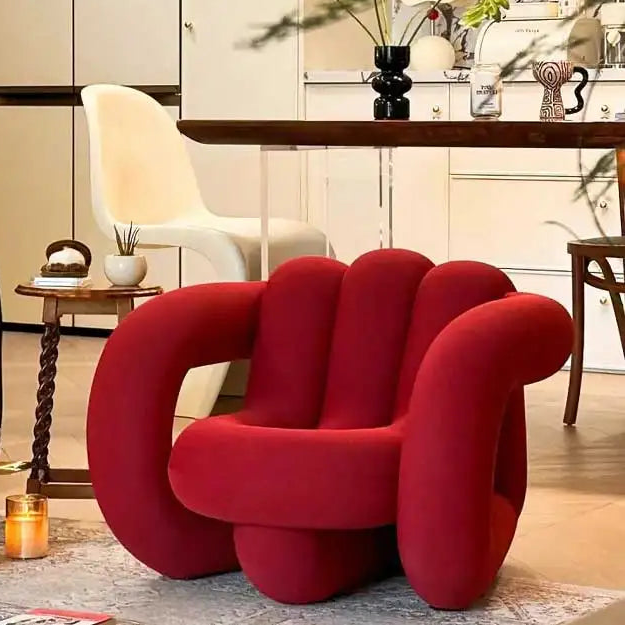 Le Virage Wooden Minimalist Accent Chair
