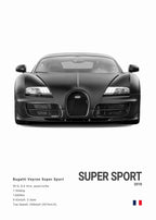 Ettore Bugatti Hypercar Minimalist Canvas Print - Sleek Surprises