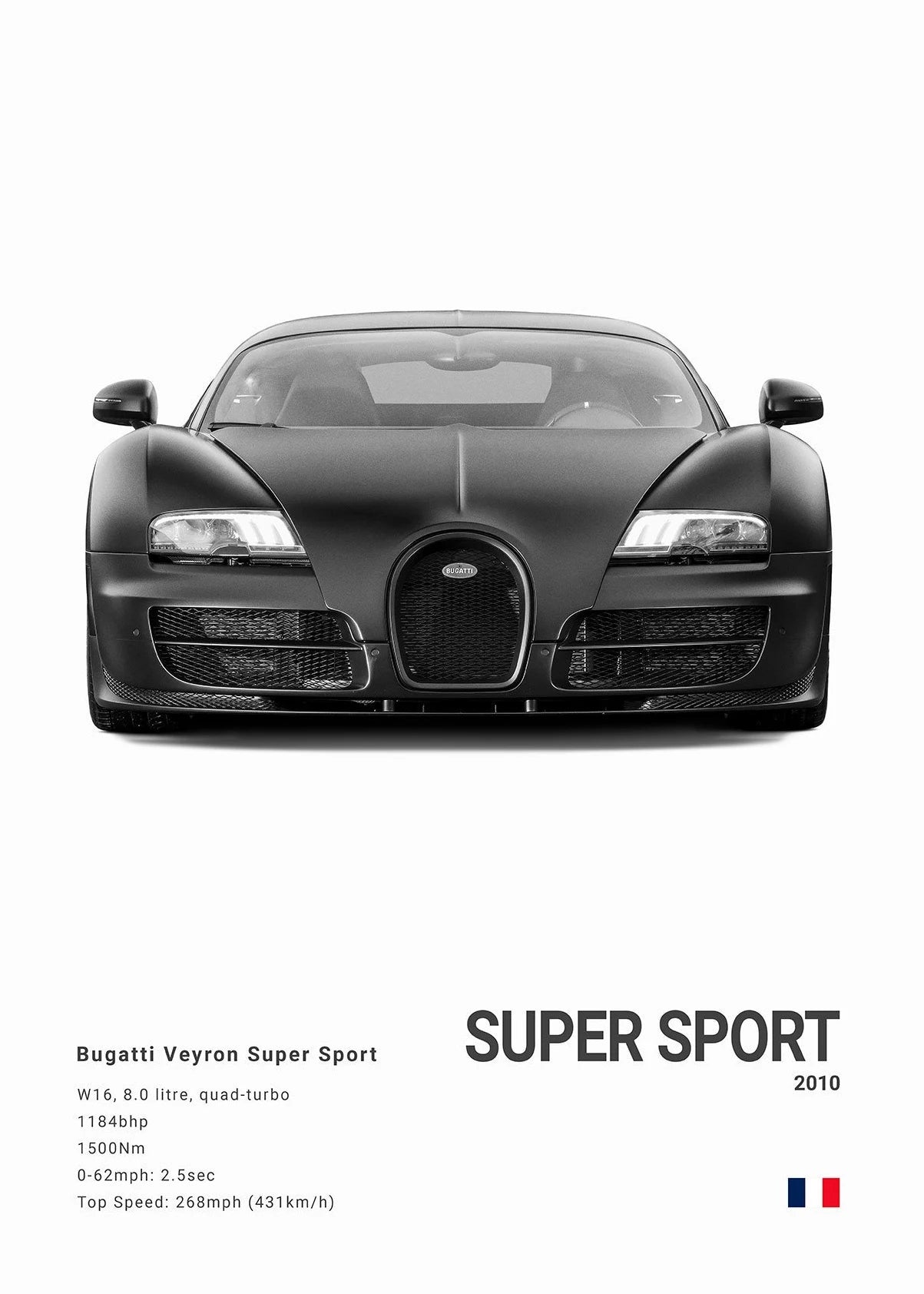 Ettore Bugatti Hypercar Minimalist Canvas Print