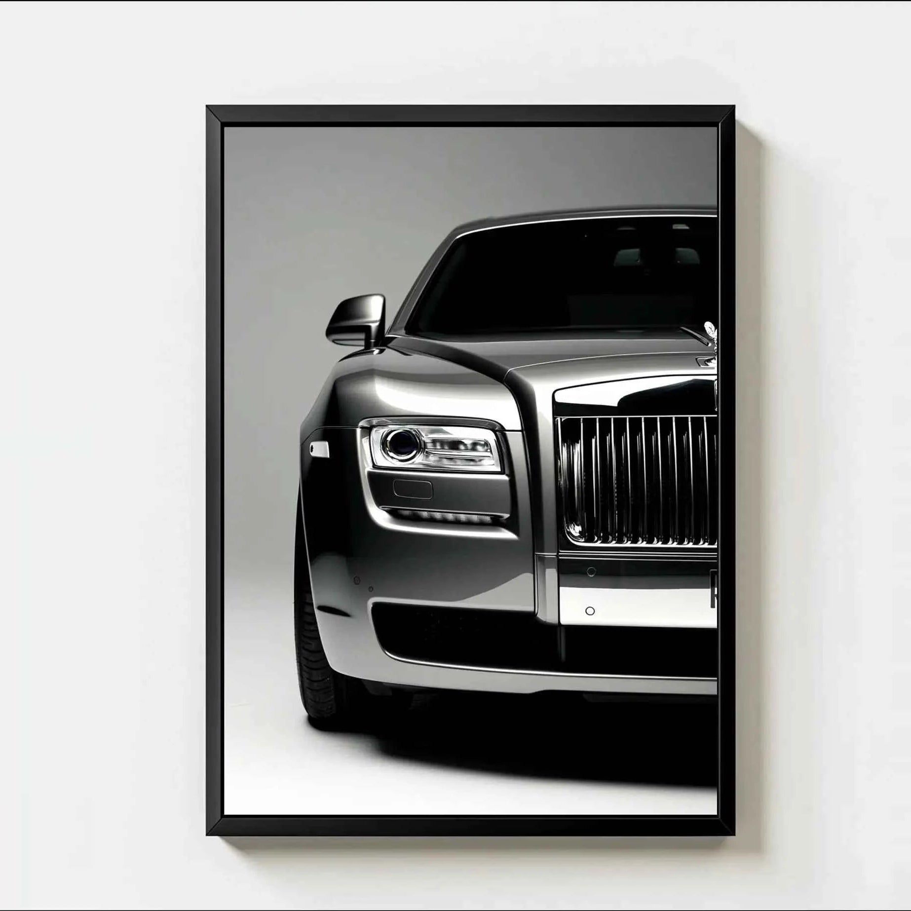 AZNM Luxury & Supercar Collection Wall Art Print, Single Unframed Canvas Poster, Bugatti, BMW, Mustang, Aston Martin & Rolls-Roy