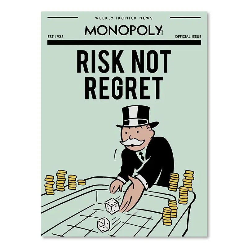 Millionaire Motivational Monopoly Canvas Prints