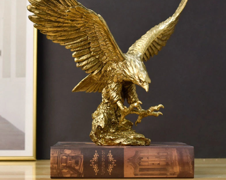 Golden American Eagle Ornament | 3 Sizes