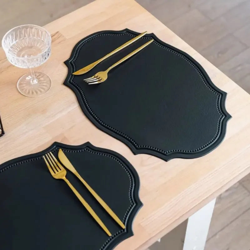 Luxe Leather Dining Placemat Set
