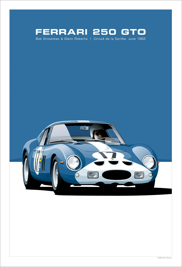 Vintage Racing Bold GT Supercars Art Canvas Prints