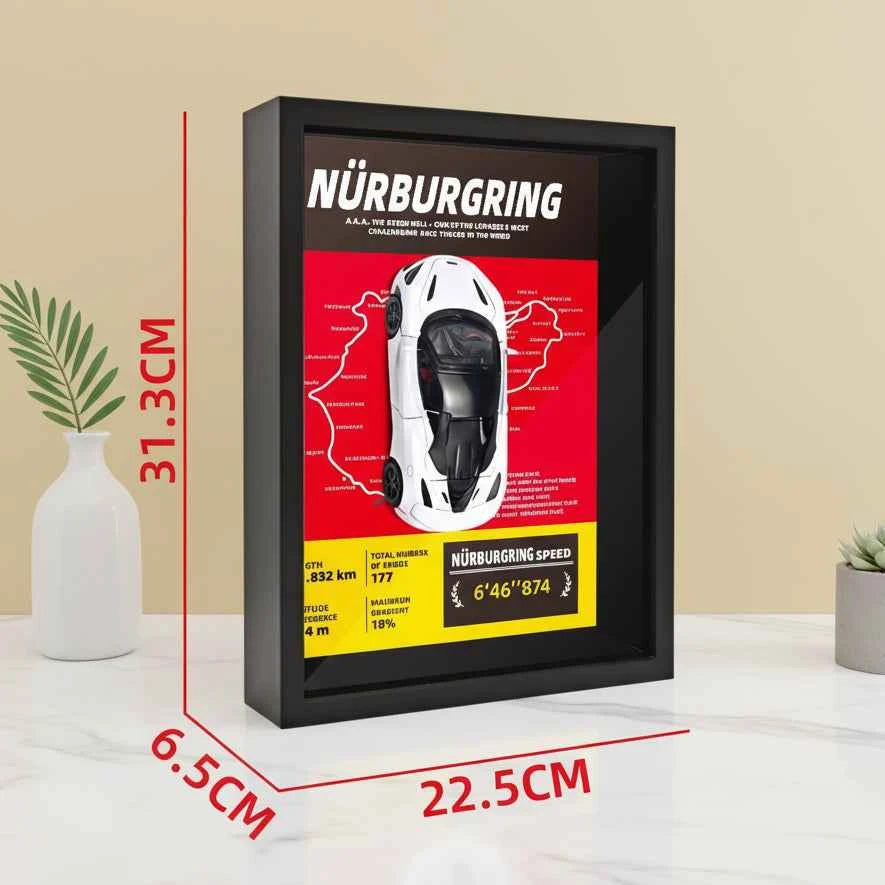 Classic Porsche 911 GT3 Scale 1:32 Framed Mini Model