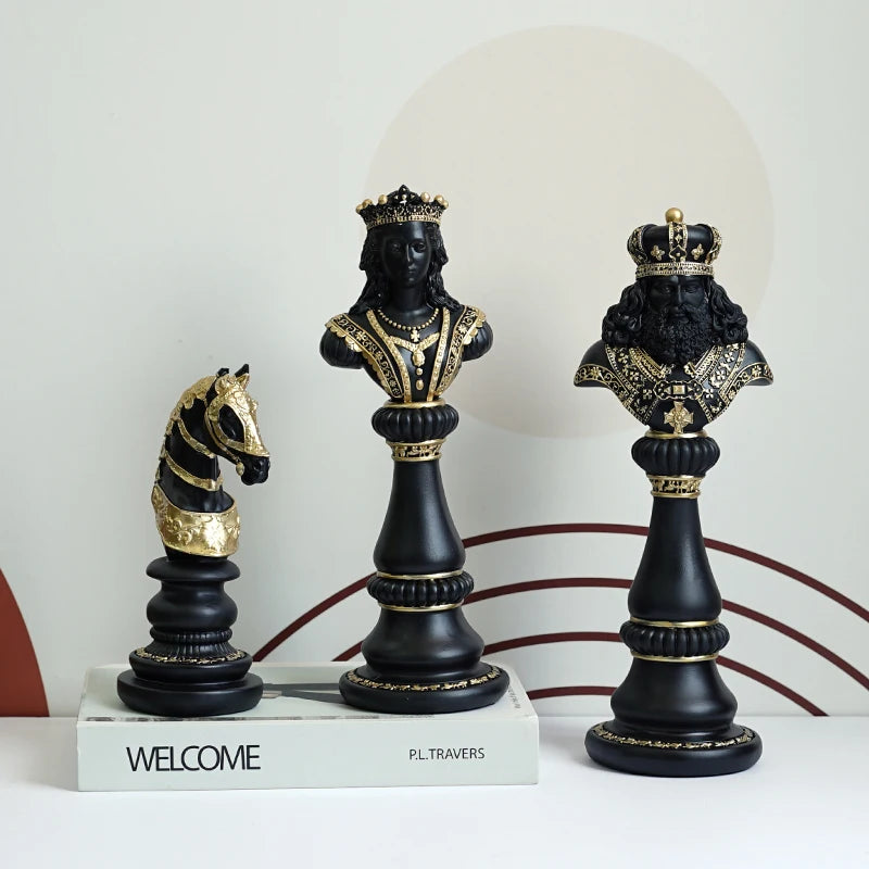 Royal Chess Piece Collection Statue - Sleek Surprises