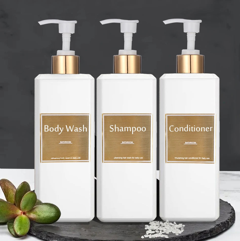 Luxury Gold Label Soap Dispenser Set [3-Pcs]