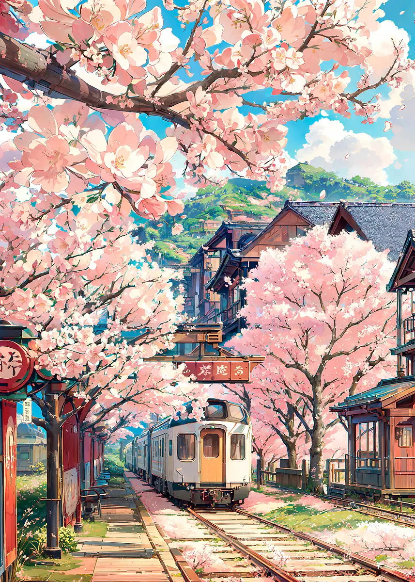 Cherry Blossoms Blooming Canvas Print - Sleek Surprises
