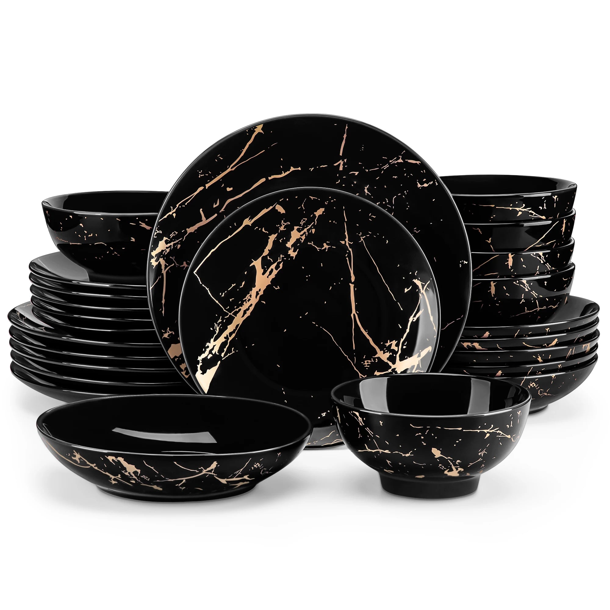24 Piece Ceramic Dinnerware Set
