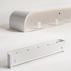Modern Wall Coat Rack with Hidden Hooks & Shelf. Space-Saving, Solid Wood & Iron. For Entryway, Hallway. Easy Assembly. - Sleek Surprises