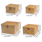 4-Piece Handwoven Seagrass Storage Basket