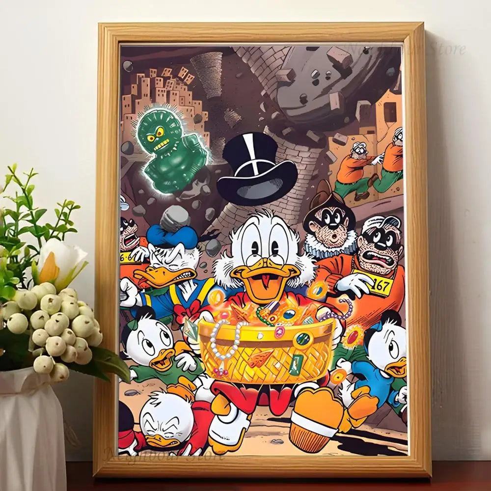 Classic Uncle Scrooge McDuck Billionaire Wall Art - Sleek Surprises