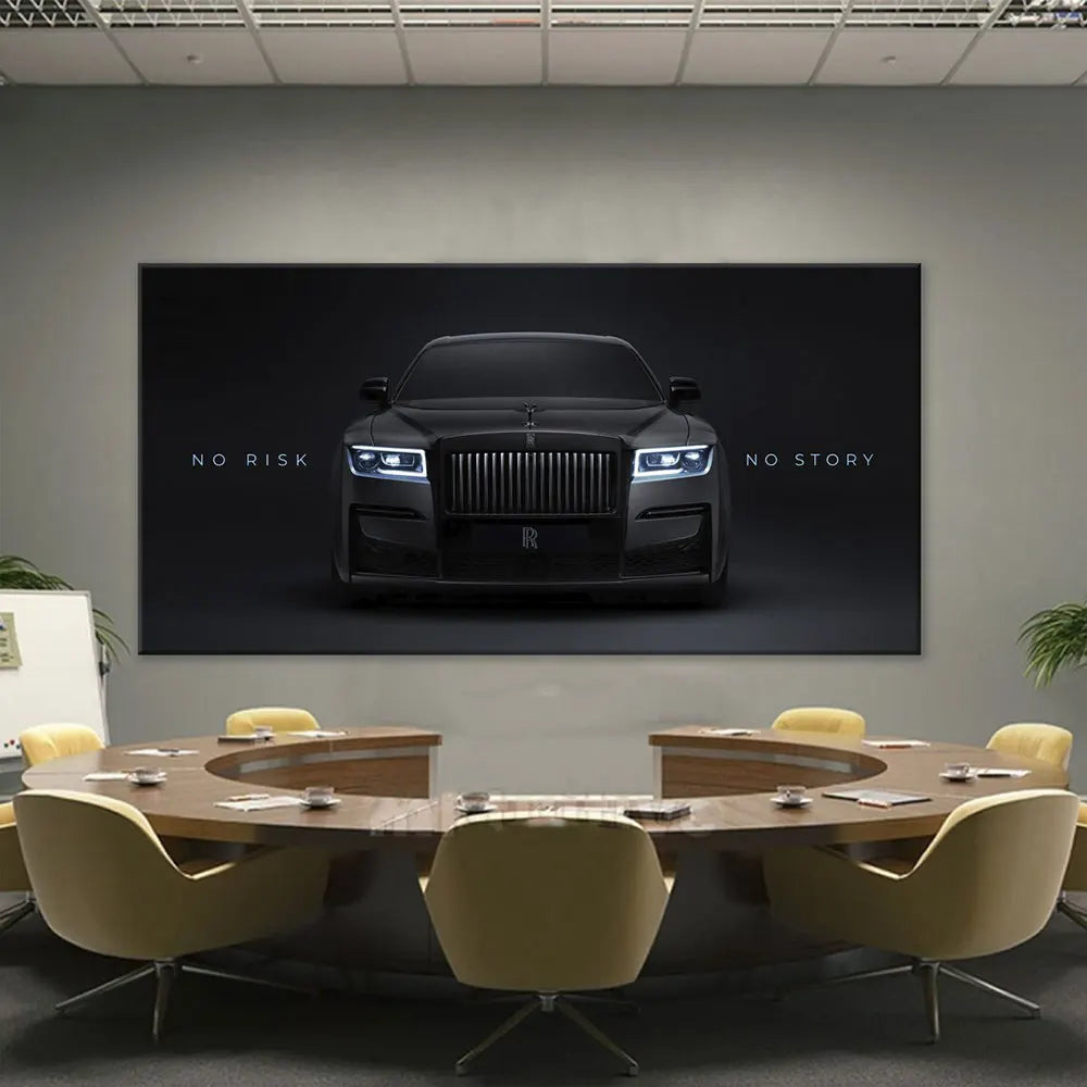 Luxury Black Phantom Motivational Canvas Print