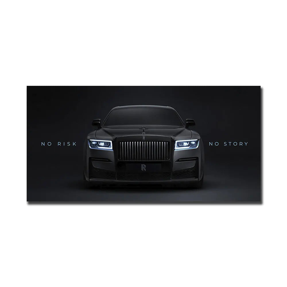 Luxury Black Phantom Motivational Canvas Print