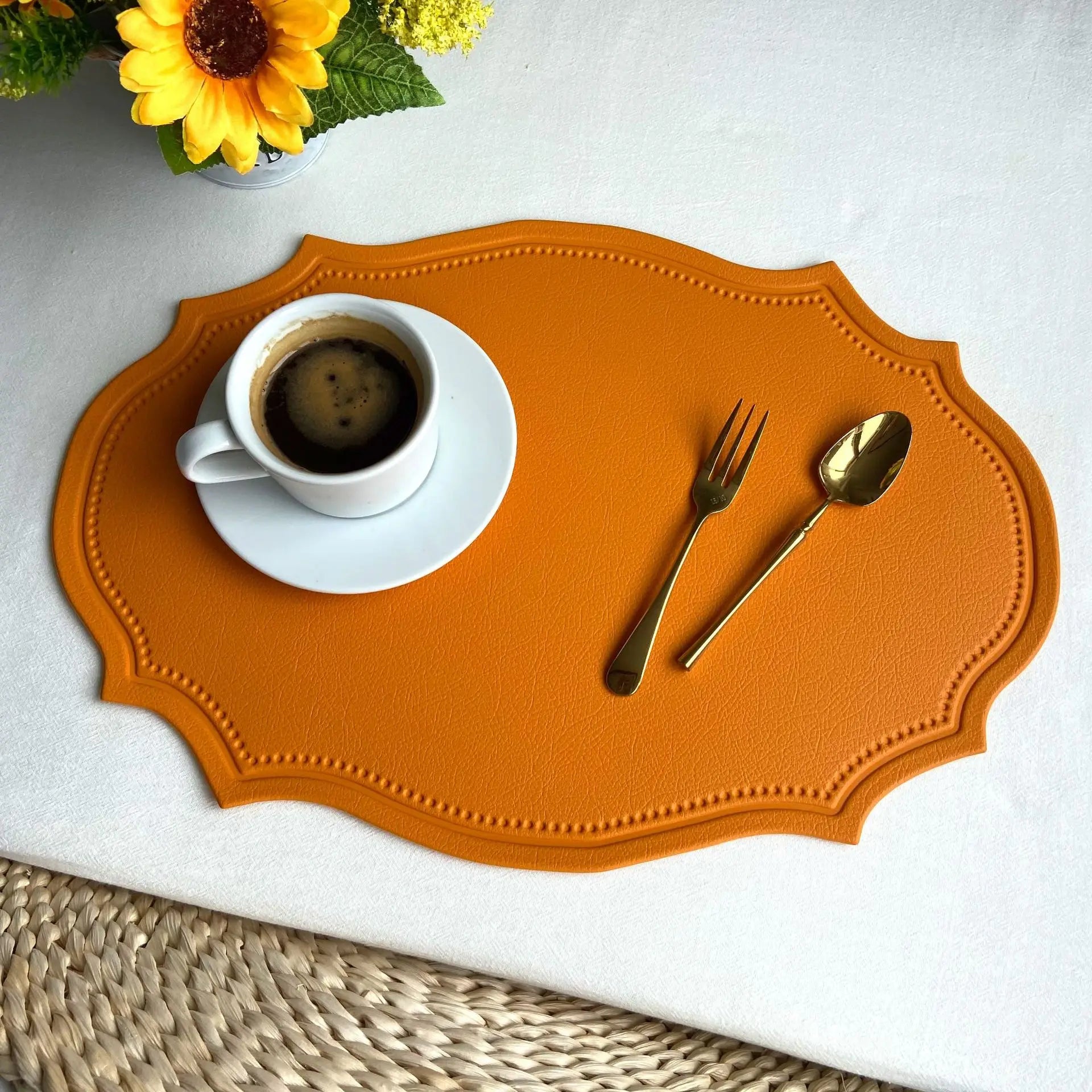 Luxe Leather Dining Placemat Set