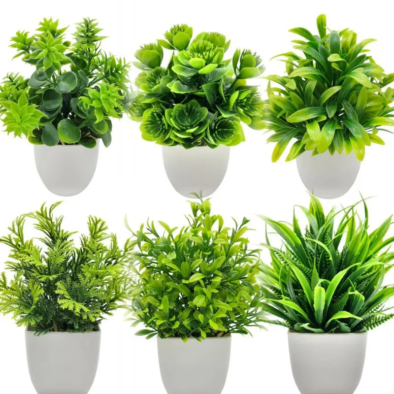 1-Piece Potted Greenery Artificial Plants with Pots