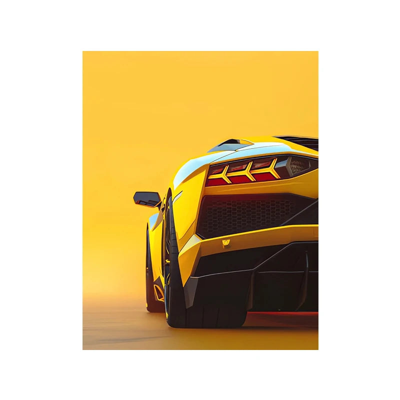 Supercar Abstract HD Colour Canvas Print