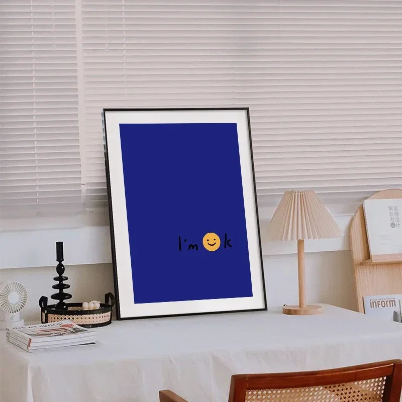 Klein Blue Abstract Art Canvas Prints