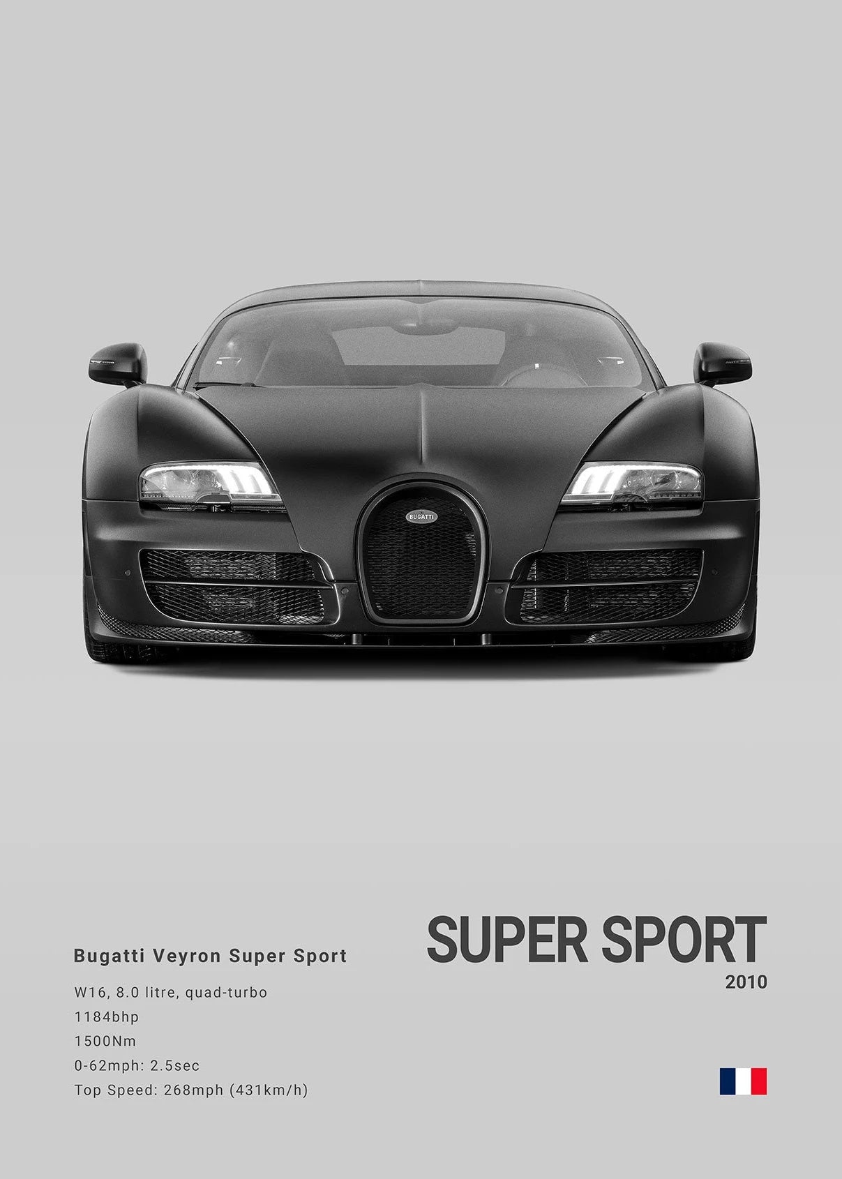 Ettore Bugatti Hypercar Minimalist Canvas Print