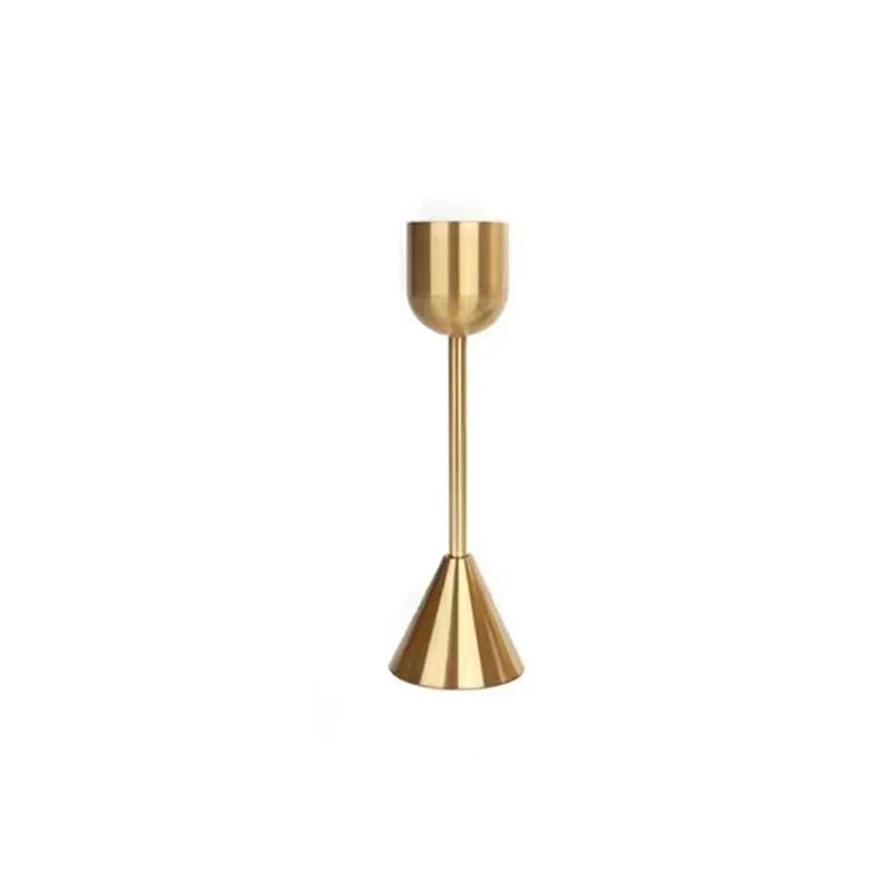 Gold Nordic Metal Candlestick Holder