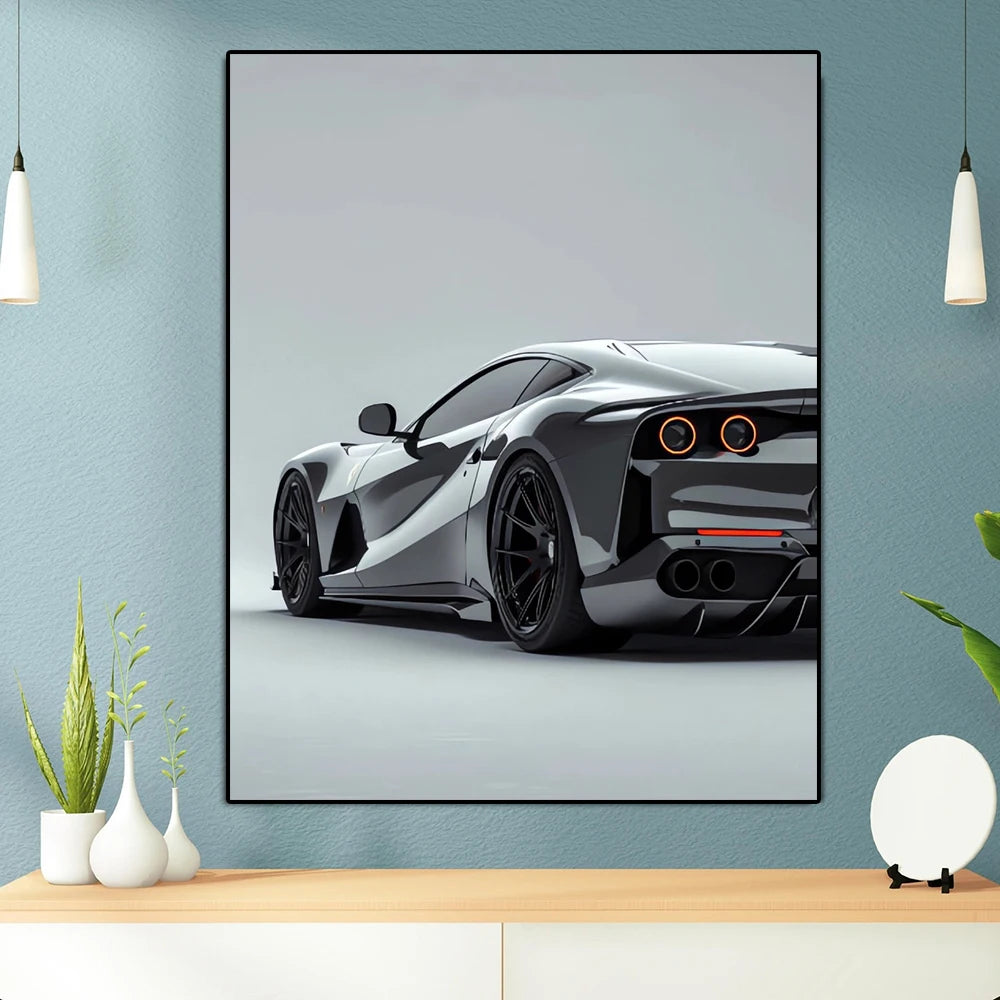 Supercar Abstract HD Colour Canvas Print