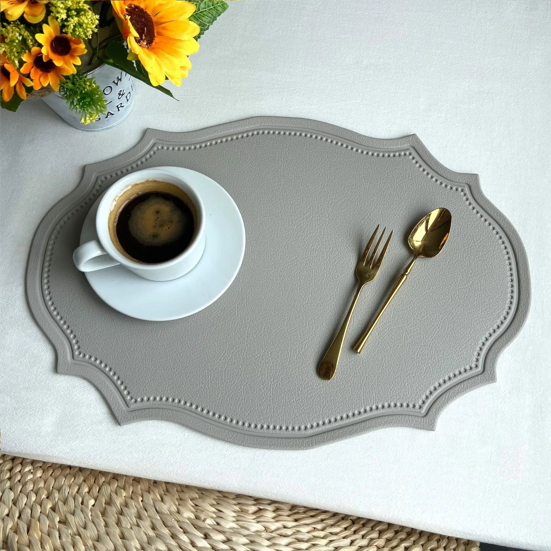 Luxe Leather Dining Placemat Set