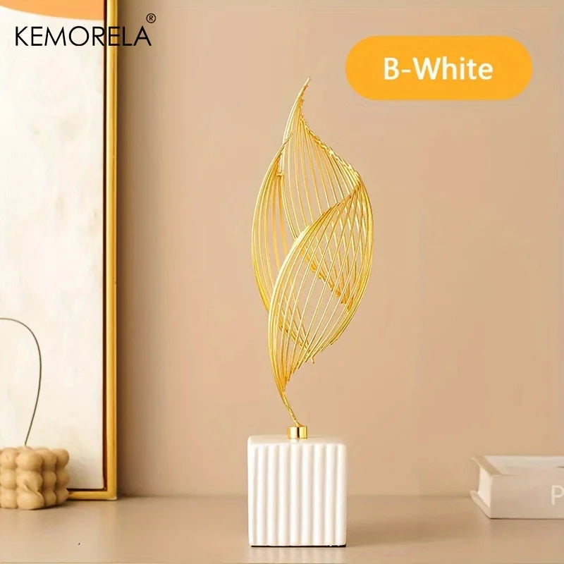 Curved Flame Ceramic Light Sculptures