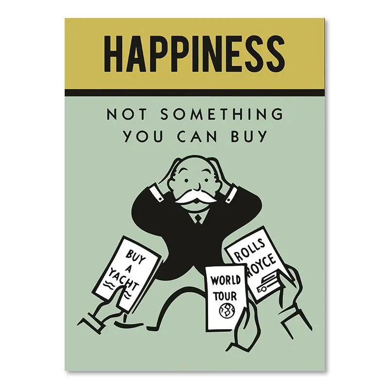 Millionaire Motivational Monopoly Canvas Prints